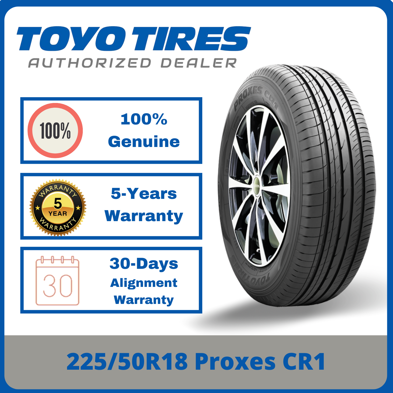 225/50R18 Toyo Tires Proxes CR1D *Year 2023