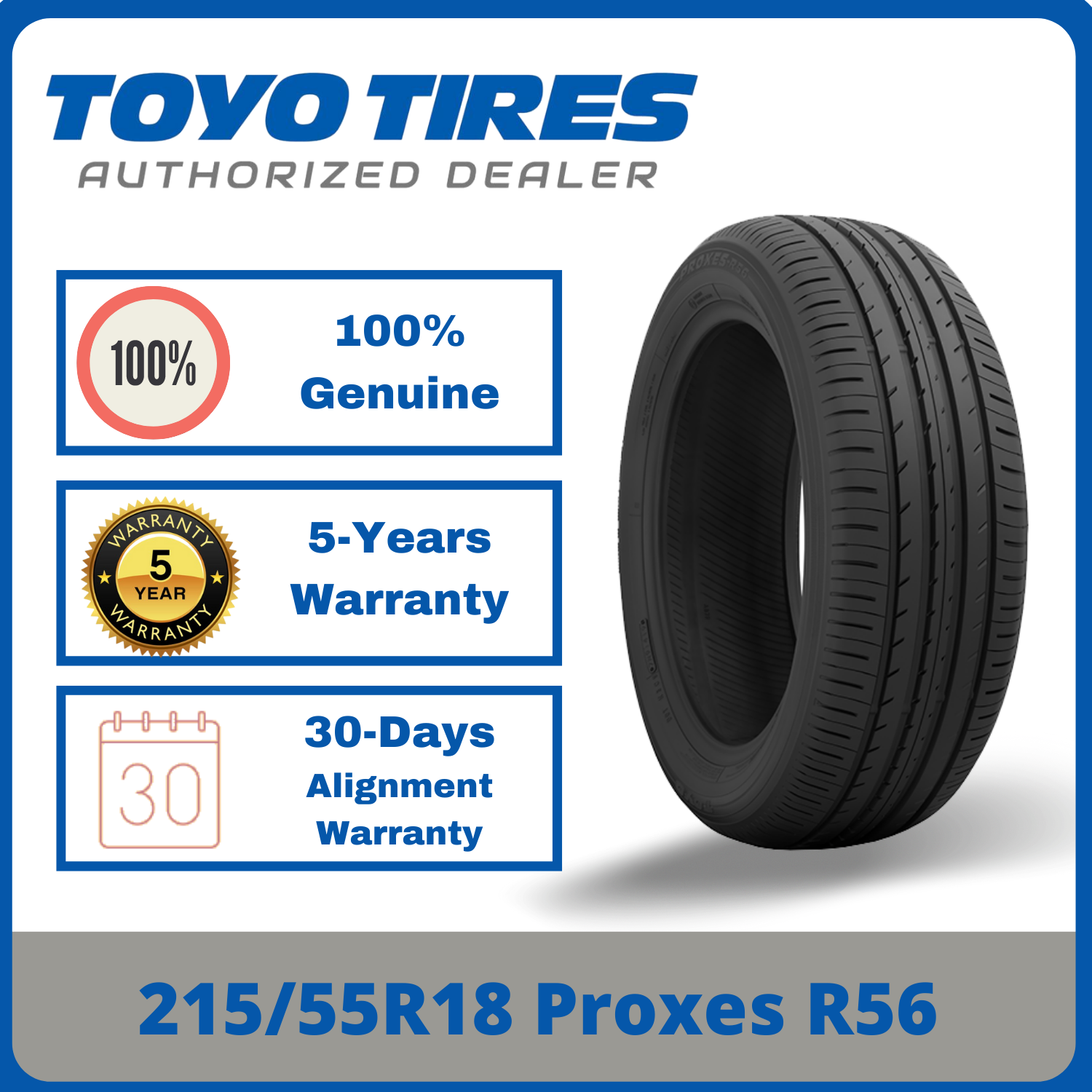 215/55R18 Toyo Tires Proxes R56 *Year 2023